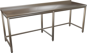 KSPTD - Nerezový pracovní stůl s trnoží, 6 nohou