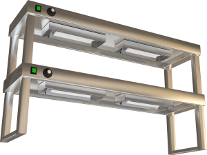 KSNDI - Nerezový stolový nástavec dvoupatrový s infraohřevem